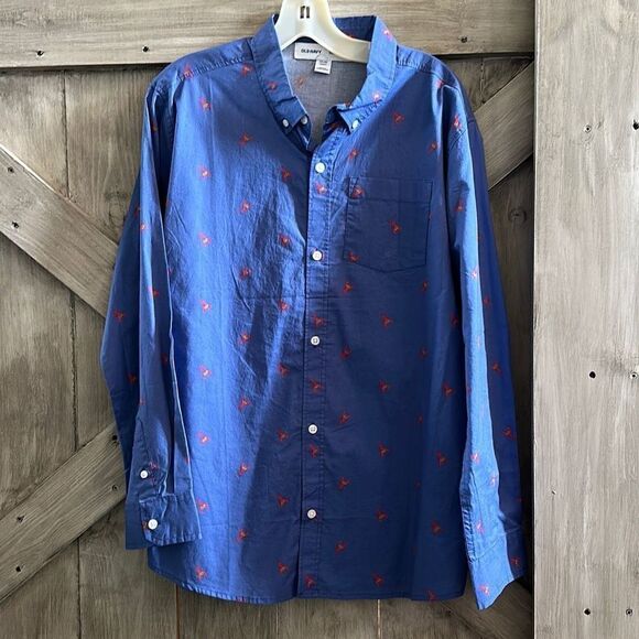 Old Navy Lobster Print Button Down NWT - Picture 7 of 10